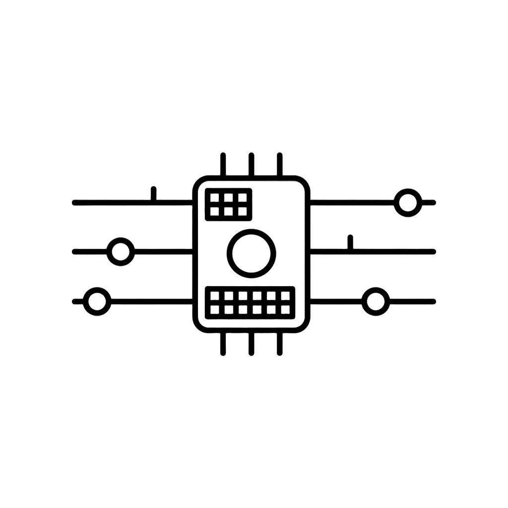 Network chip with adjustable sliders icon